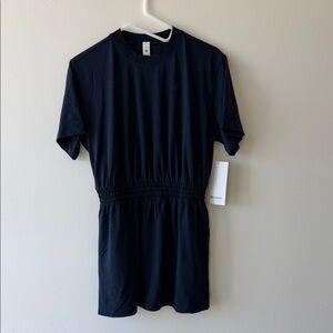 Lululemon Athletica Smocked Waist T Shirt Dress, True Navy, 8, NWT